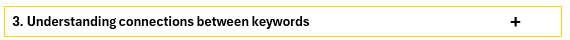 3. Understanding connections between keywords +