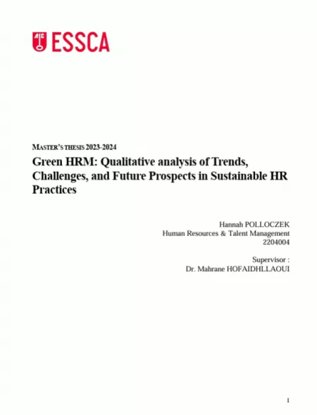 Green HRM: Qualitative analysis of Trends, Challenges, and Future Prospects in Sustainable HR Practices